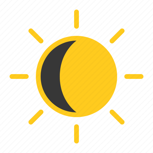 First quarter sun, sun, weather icon - Download on Iconfinder
