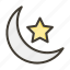 crescent moon, night, weather, star, nature 