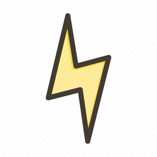 Lightning button, light, bolt, lightning, weather icon - Download on Iconfinder