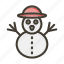 snowman, winter, snow, xmas, cold 
