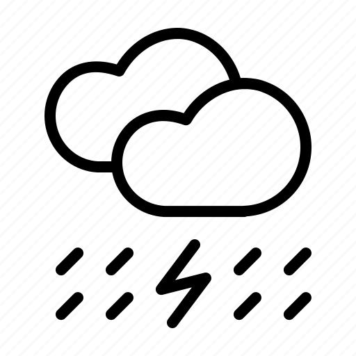 Cloud, forecast, lightning, rain, rainfall, thunder, weather icon - Download on Iconfinder