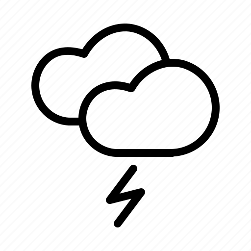 Cloud, forecast, lightning, thunder, weather icon - Download on Iconfinder