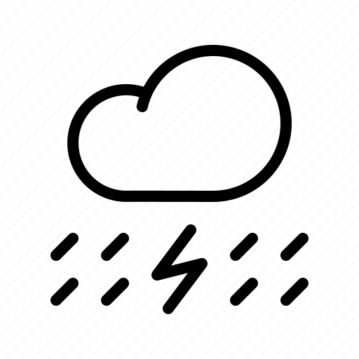 Cloud, cloudy, forecast, lightning, rain, rainfall, thunder icon - Download on Iconfinder
