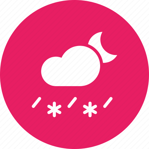 Cloud, forecast, moon, night, rain, sleet, snow icon - Download on Iconfinder