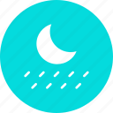 forecast, moon, night, rain, rainfall, raining 