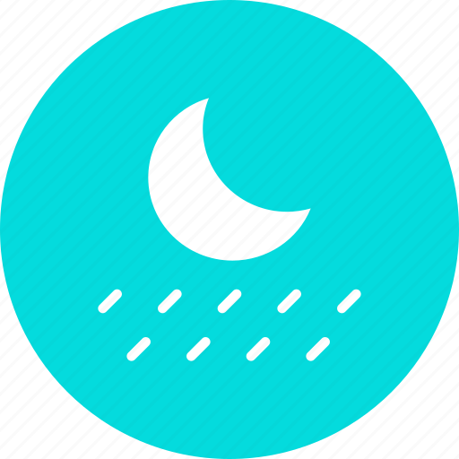 Forecast, moon, night, rain, rainfall, raining icon - Download on Iconfinder