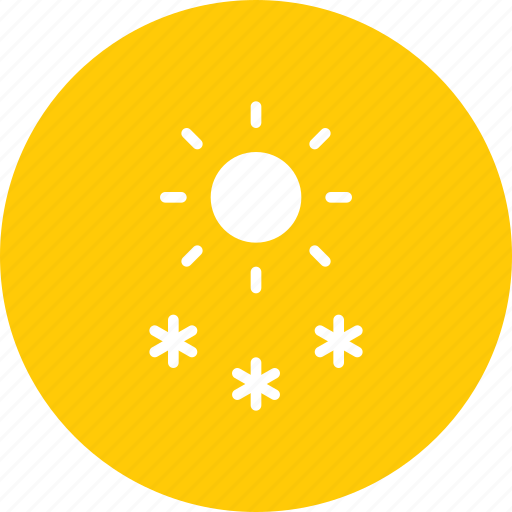Day, daytime, forecast, snow, snowfall, sun, weather icon - Download on Iconfinder