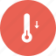 cold, decline, decrease, fall, lower, temperature, thermometer 