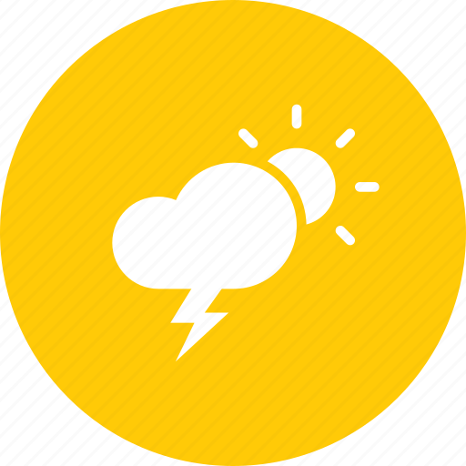 Cloud, day, daytime, lightning, rain, sun, thunder icon - Download on Iconfinder
