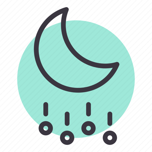 Forecast, hail, heavy, moon, night, rain, stone icon - Download on Iconfinder