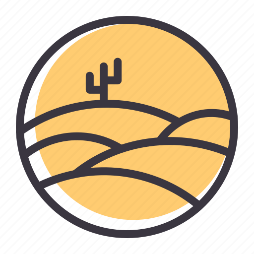 Cactus, desert, dunes, landscape, sand icon - Download on Iconfinder