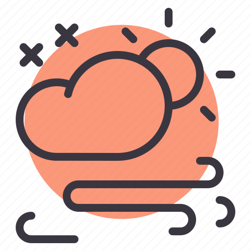 Cloud, daytime, frost, snow, storm, sun, wind icon - Download on Iconfinder