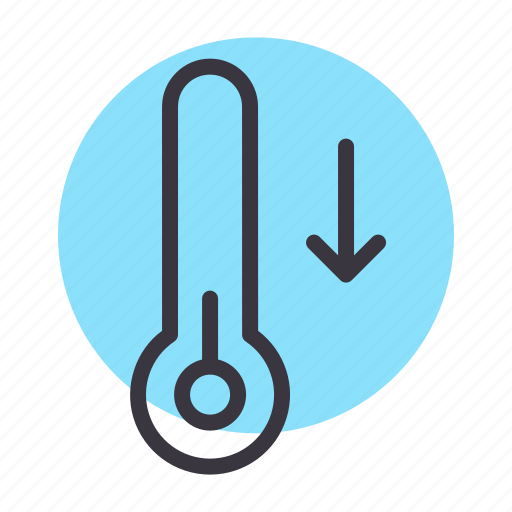 Cold, decline, decrease, fall, lower, temperature, thermometer icon - Download on Iconfinder