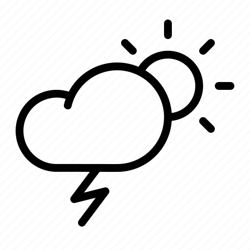 Cloud, day, daytime, lightning, rain, sun, thunder icon - Download on Iconfinder