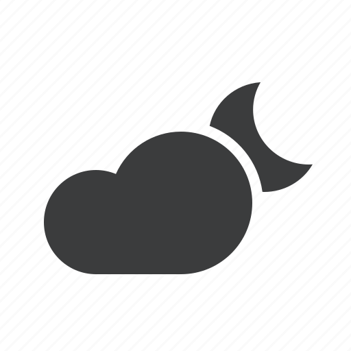 Cloud, cloudy, forecast, moon, night, weather icon - Download on Iconfinder