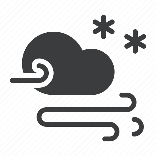 Cloud, forecast, snow, snowfall, storm, wind icon - Download on Iconfinder