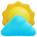 cloudy, day, weather, sun, cloud, forecast, meteorology, sky, 3d 