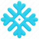 snowflake, weather, ice, crystal, winter, cold, forecast, meteorology, 3d 