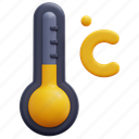 temperature, weather, thermometer, mercury, celsius, degree, tool, 3d 