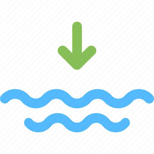 Disaster, down, flood, going, level, natural disasters icon - Download on Iconfinder