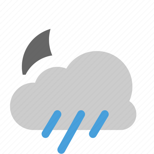 And, cloud, grey, moon, rain, weather, with icon - Download on Iconfinder