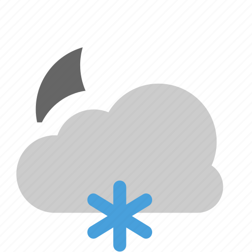 And, cloud, grey, moon, snow, weather, with icon - Download on Iconfinder