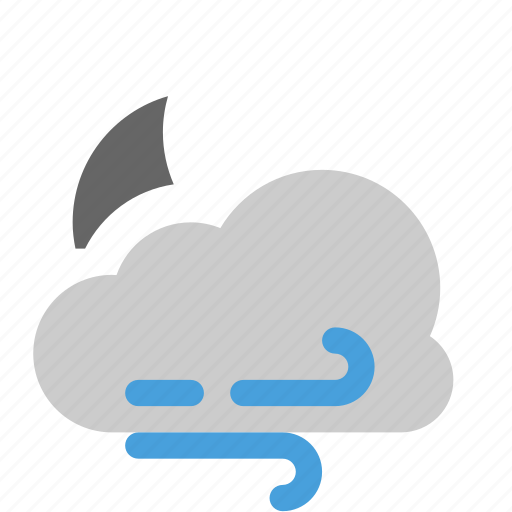 And, cloud, grey, moon, weather, wind, with icon - Download on Iconfinder