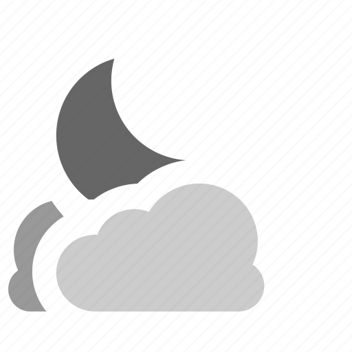 Cloud, clouds, grey, moon, night, weather, with icon - Download on Iconfinder