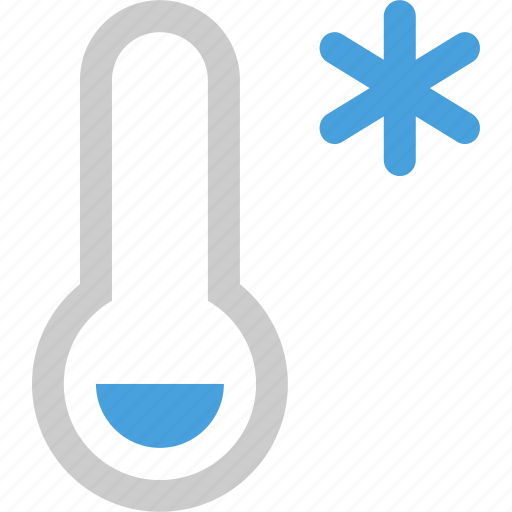 Cold, snowflake, temperature, thermometer, with icon - Download on Iconfinder