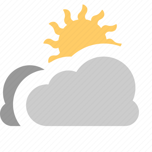 Cloud, clouds, grey, small, sun, weather, with icon - Download on Iconfinder