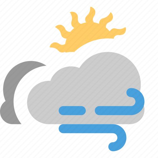 And, clouds, grey, small, sun, wind, with icon - Download on Iconfinder