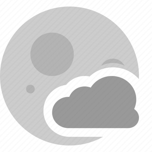 Cloud, grey, moon, night, weather, with icon - Download on Iconfinder