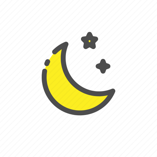 Moon, stars, night, forecast, weather icon - Download on Iconfinder