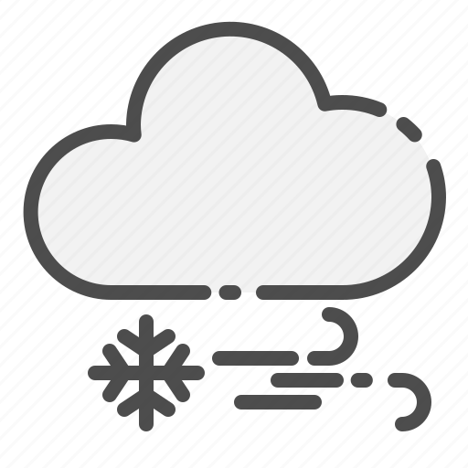 Snow, wind, clouds, winter, ice, weather, forecast icon - Download on Iconfinder