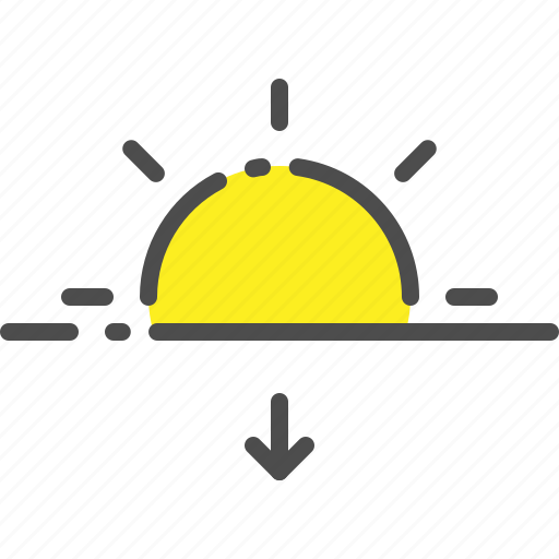 Sunset, sun, weather, sunny, forecast icon - Download on Iconfinder