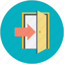 arrow indication, door, doorway, entrance, entryway