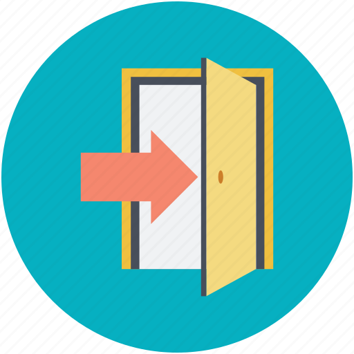 Arrow indication, door, doorway, entrance, entryway icon - Download on Iconfinder