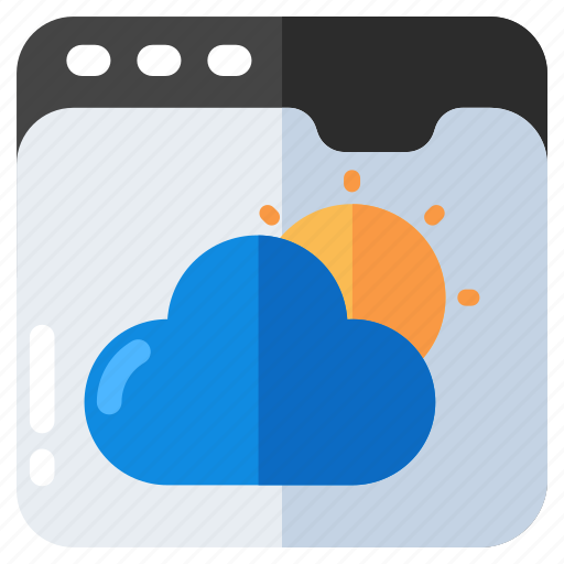 Partly cloudy day, weather forecast, overcast, meteorology, partly sunny day icon - Download on Iconfinder