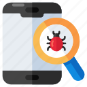 bug testing, bug analysis, debugging, search bug, search virus