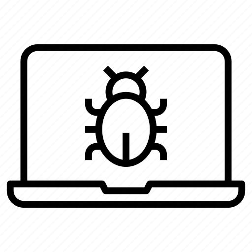 Laptop, screen, bug, antivirus, security, hacking, crime icon - Download on Iconfinder