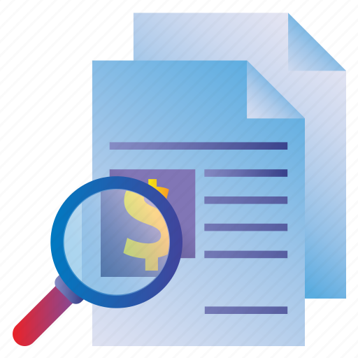 Files, money, search, seo, zoom icon - Download on Iconfinder