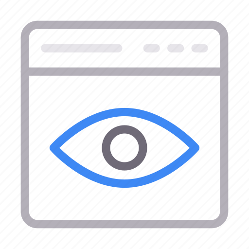 Browser, eye, look, view, webpage icon - Download on Iconfinder