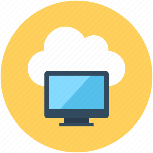 Cloud computing, cloud connection, cloud network, cloud screen, monitor icon - Download on Iconfinder