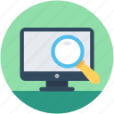 computer search, magnifier, search browse, search results, search screen