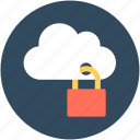 cloud lock, cloud security lock, computing cloud, lock, locked cloud