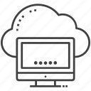 cloud computing, cloud connection, cloud network, cloud screen, monitor
