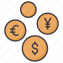 money, coins, currency, conversion, banking