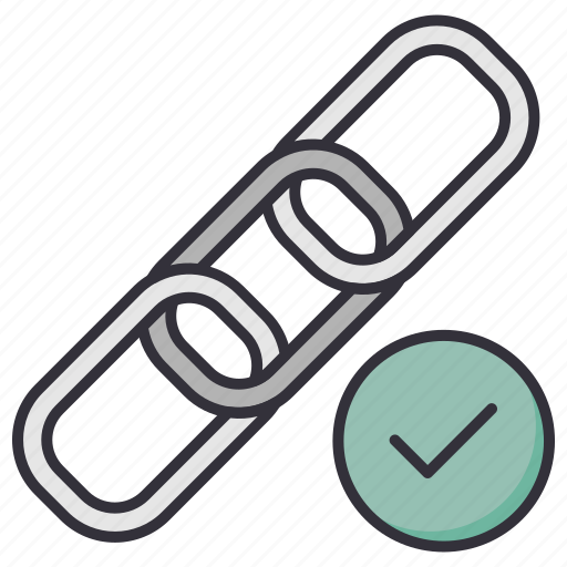 Link, chain, hyperlink, checkmark, url, connect icon - Download on Iconfinder