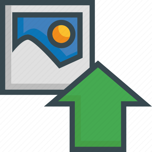 Arrow, image, load, photo, save, storage, upload icon - Download on Iconfinder