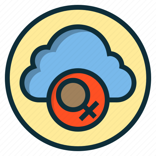 Botton, cloud, female, sign, web icon - Download on Iconfinder